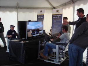 Deere also showed off "training software" that inspired a certain amount of competitive spirit.