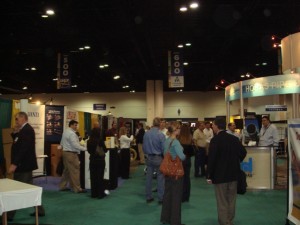 UCT 2010's exhibit floor just after the doors opened.