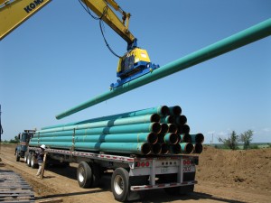 Gateway Pipeline used the Vacuworx MC3 to handle 12-inch line pipe in Cushing, OK.