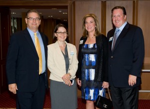 First-time sponsors' representatives included, left to right : Jim and Catherine Watkins, Pipeline & Gas Journal magazine; Christy and Bill Solomon, VacuWorx Global.