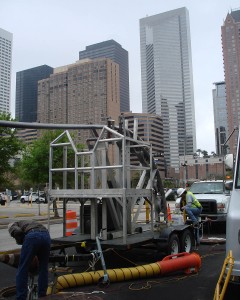 The location of the project in the downtown area of Houston required a trenchless installation.