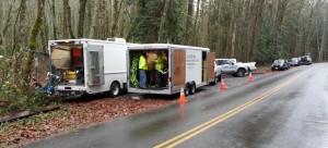 Setting up at first deployment with Mobile Command posts in place.